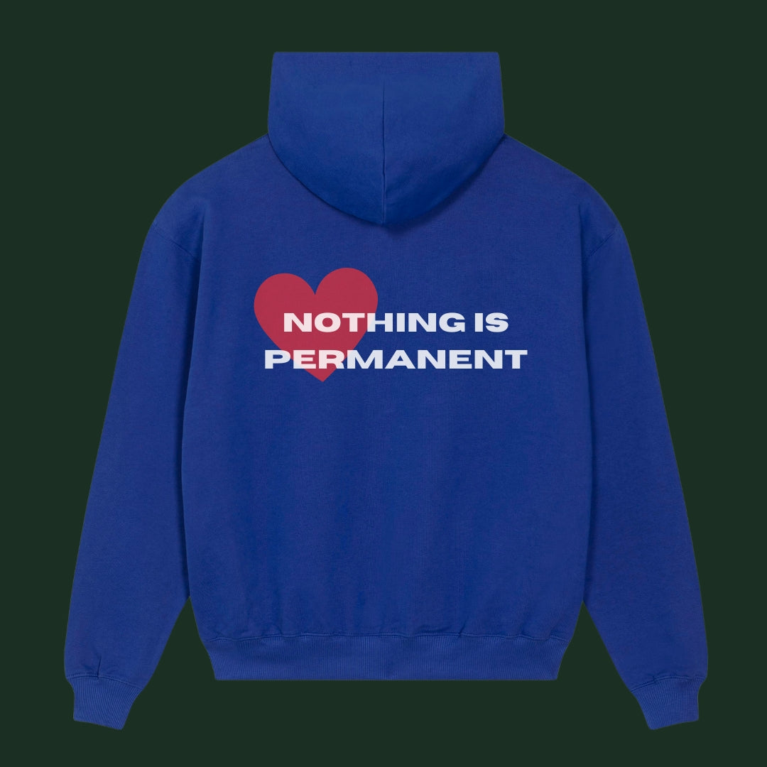 unisex permant hoodie blue