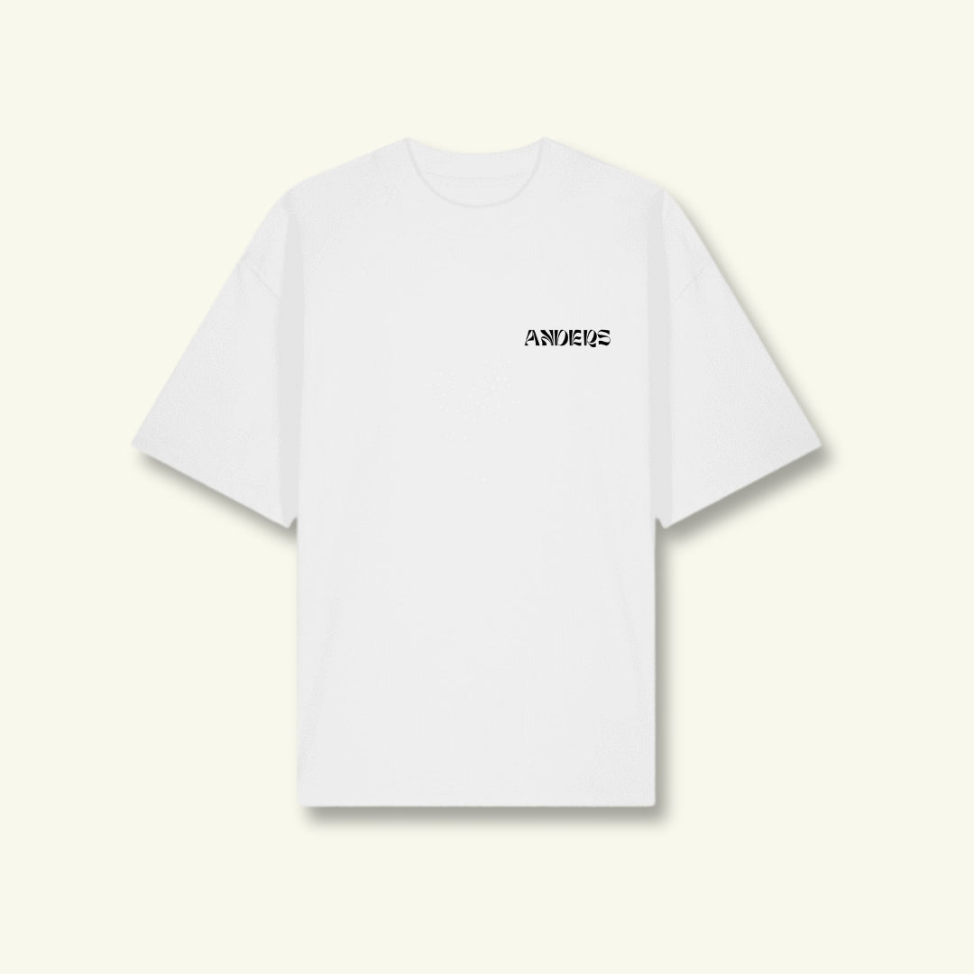 unisex hearts tee white