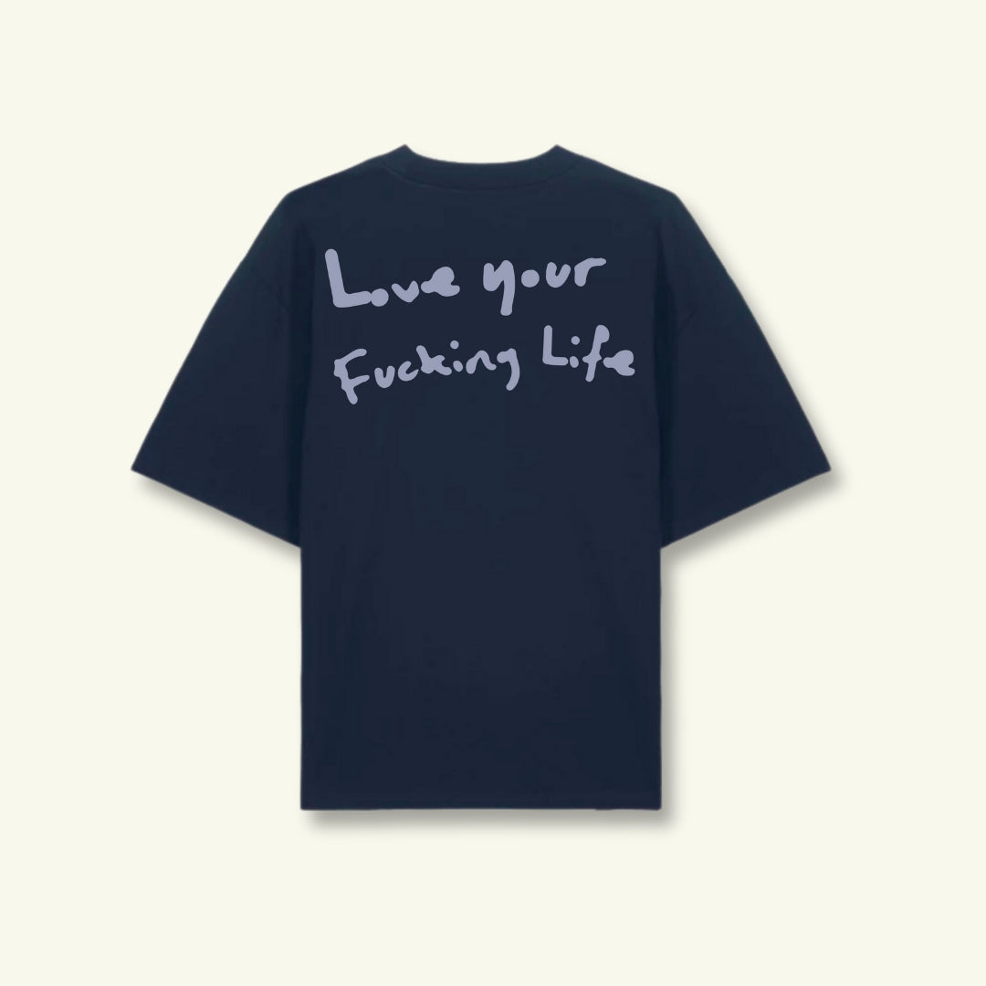 unisex life tee navy