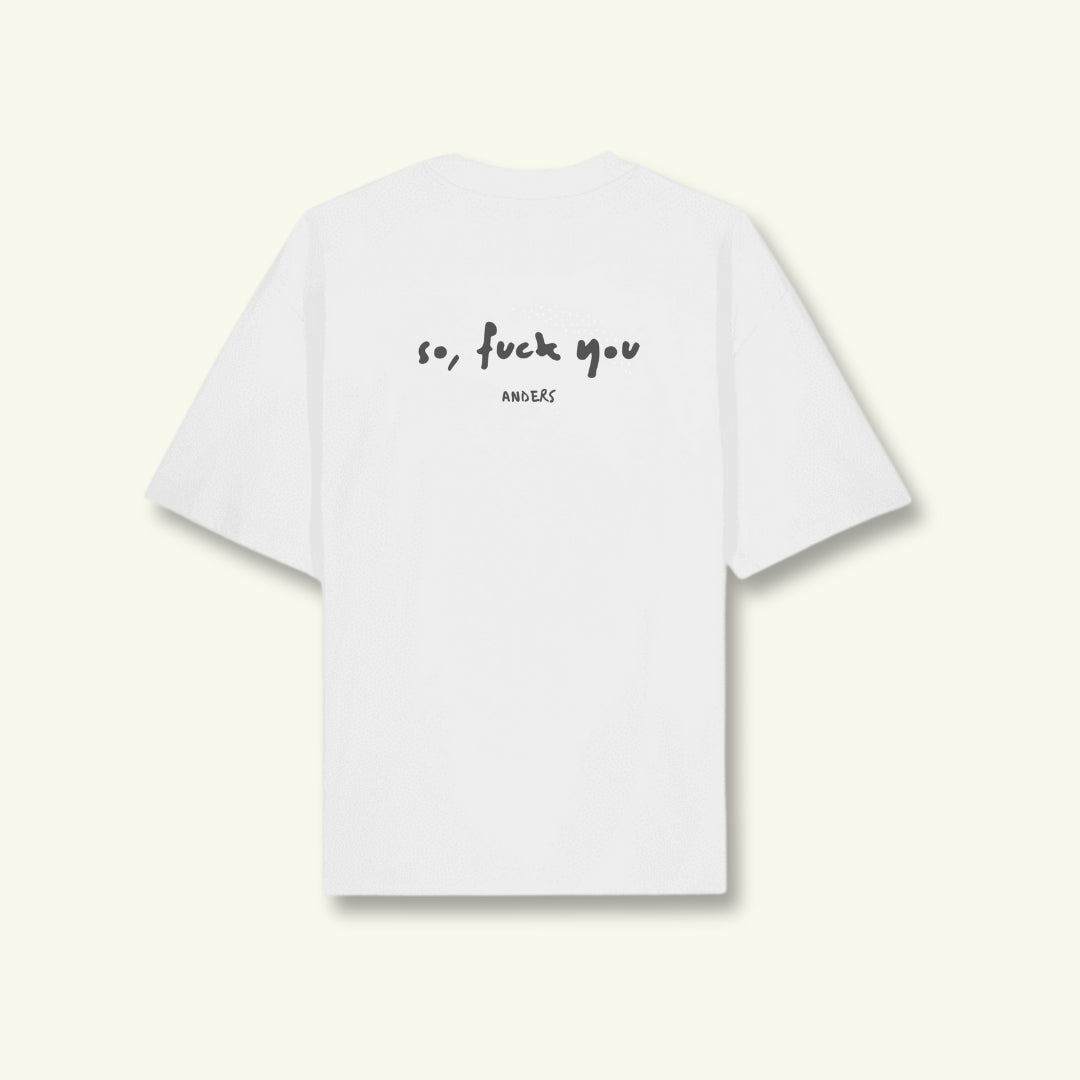 unisex mom tee white