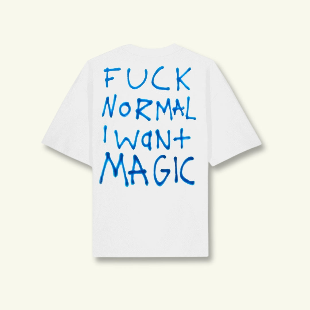 unisex magic tee white