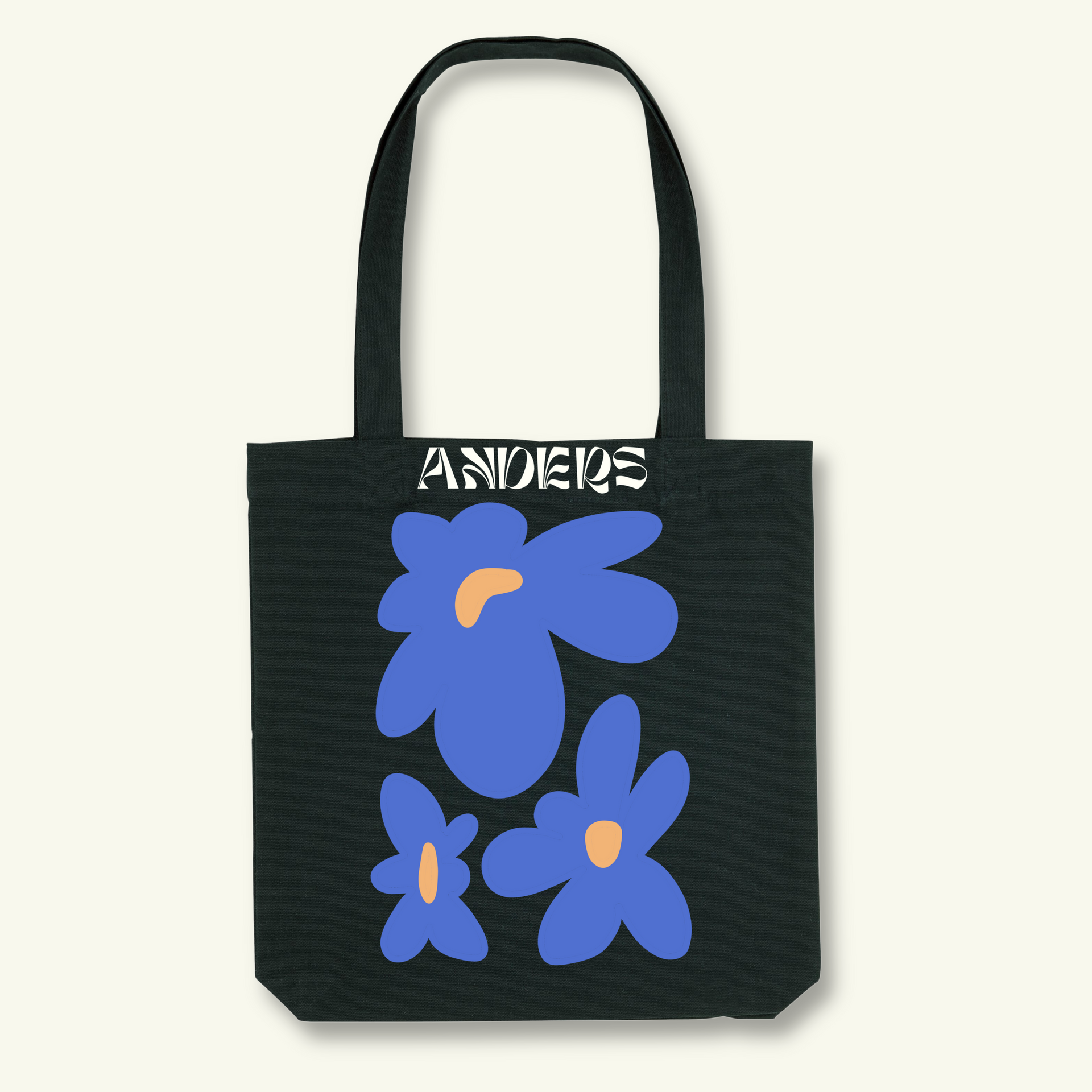 bloom tote bag black