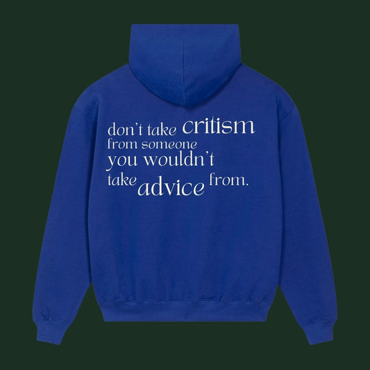 unisex advice hoodie blue
