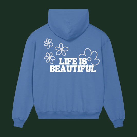 unisex beautiful life hoodie baby blue