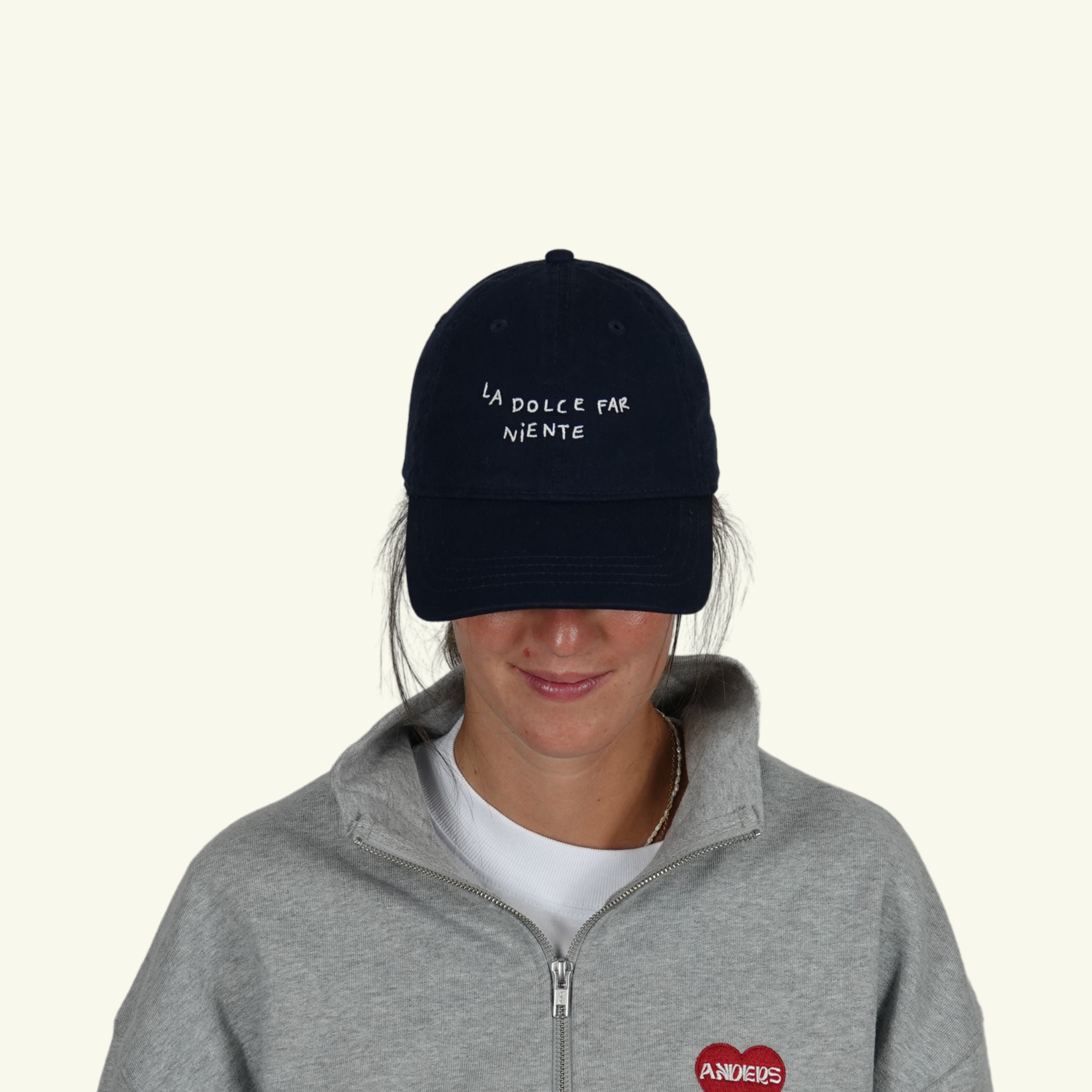 unisex la dolce far niente cap navy
