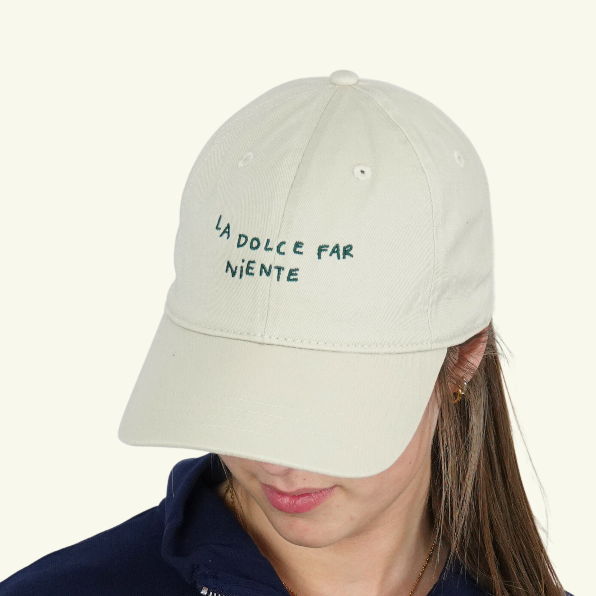 unisex la dolce far niente cap beige