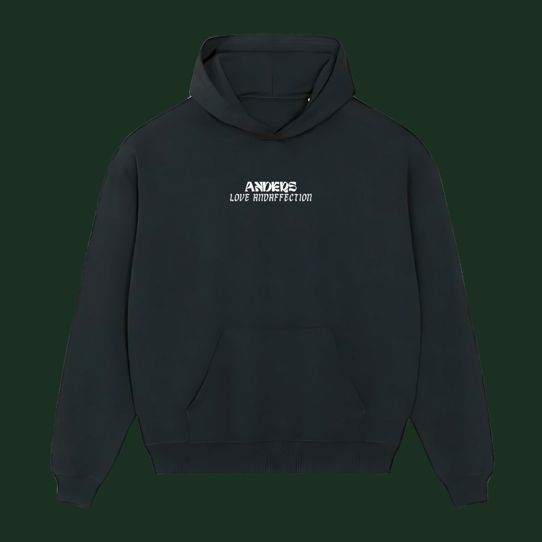 unisex love language hoodie black
