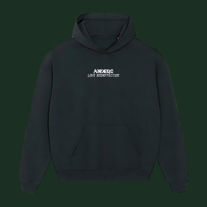 unisex love language hoodie black