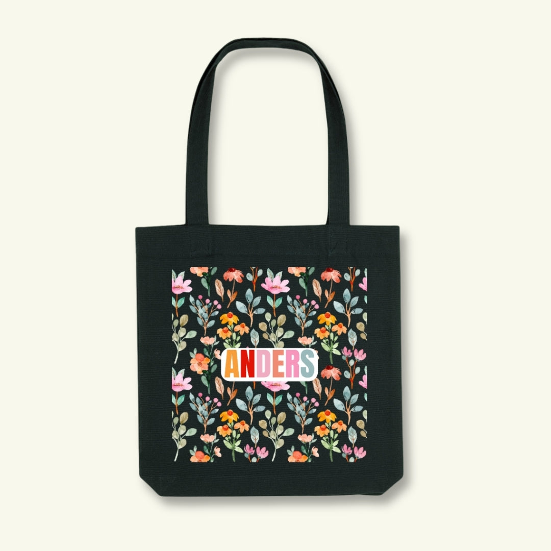 bed tote bag black