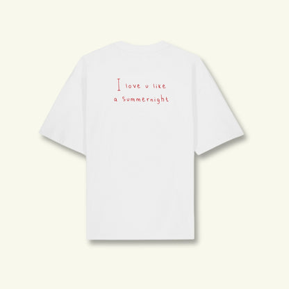 unisex summernight tee white